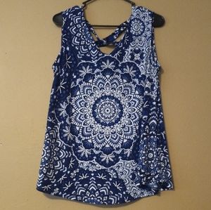 Westport blue/white tank top